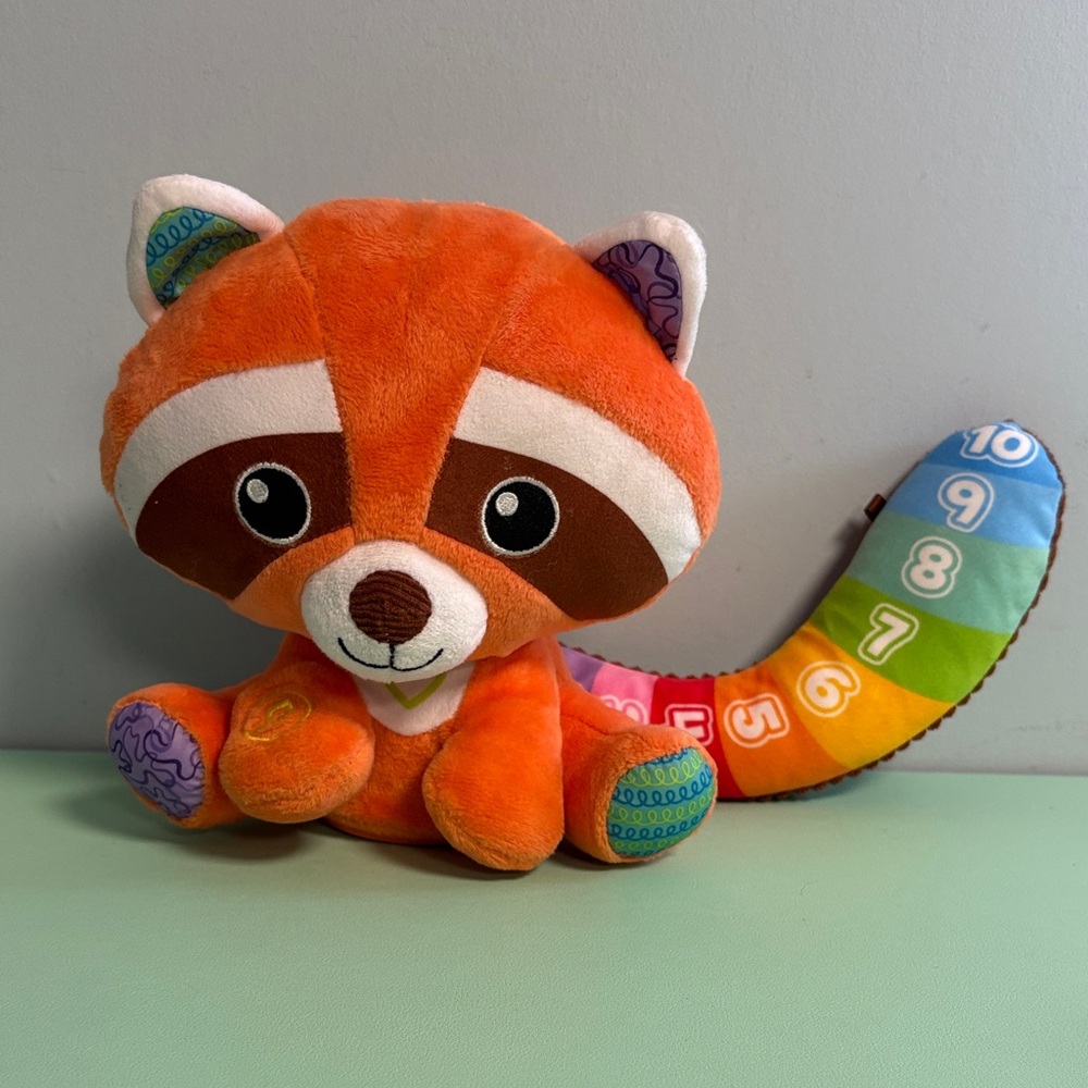 LeapFrog Colorful Counting Red Panda Kid Plush Interactive Educational Toy